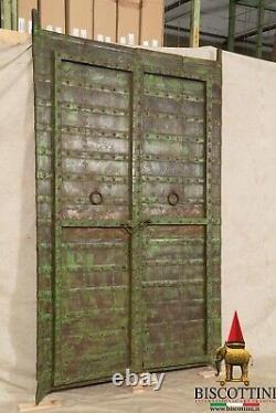 Fouet Porte- Antique Médiéval Portail Vieille Fer Bois 2 Porte Externe