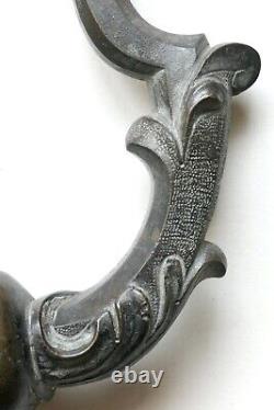 Grand heurtoir en bronze, marteau de porte Louis XIV, époque 18è / ormoulu 18th