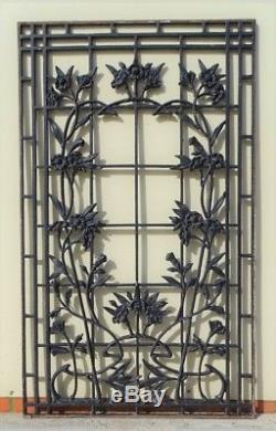 Grille fonte de fer Art Nouveau Cast grill French window cast iron 1900s