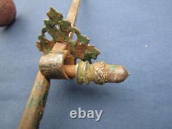 Gros Heurtoir XVII XVIII Marteau de porte Poignée fer forgé ancien Ht 29 cm