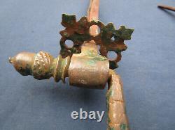 Gros Heurtoir XVII XVIII Marteau de porte Poignée fer forgé ancien Ht 29 cm