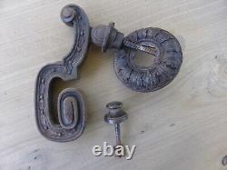 Gros Heurtoir marteau de porte Fonte ancien D. N. G. Porte d'entrée Ht 20 cm