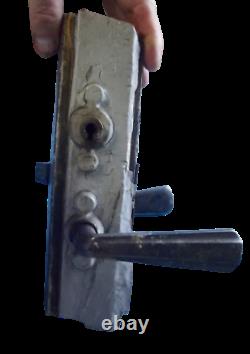 Gros Lot de Serrure avec poignée Ancienne de Magasin Gollot Art Deco + 1 clé