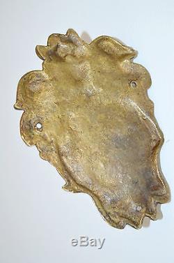 HEURTOIR ANCIEN BRONZE MARTEAU Frappant sur CHEVALIER en ARMURE MARTEAU de PORTE