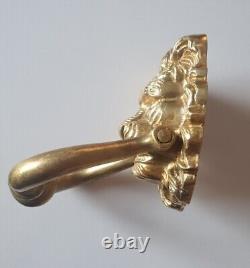 HEURTOIR de PORTE ANCIEN en BRONZE massif TÊTE DE LION 19éme 1000 gr