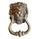 Heurtoir De Porte Ancien En Bronze Massif TÊte De Lion 19éme Brass