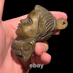 Heurtoir De Porte En Bronze & XVII Où XVIII Eme & Angelot & Amour & Religieux