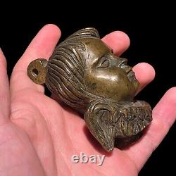 Heurtoir De Porte En Bronze & XVII Où XVIII Eme & Angelot & Amour & Religieux