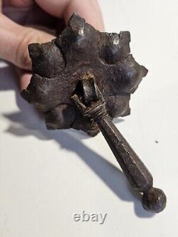 Heurtoir Marteau De Porte XVII eme Fer Forge H 10,5 Diam 7 Era Haute Epoque