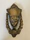 Heurtoir De Porte Victorien En Laiton Dieu Grec Visage Grand Dionysos Bacchus