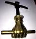 Importante Poignée De Porte Ancienne Loquet Main En Bronze D Art Nouveau / Déco