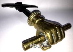 Importante poignée De Porte ancienne loquet Main En Bronze d Art Nouveau / Déco