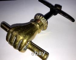 Importante poignée De Porte ancienne loquet Main En Bronze d Art Nouveau / Déco