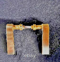 Lot 10 paires poignées de portes Laiton massif vintage AUTHENTIQUES 520 GR