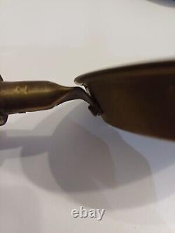 Lot De 2 Poêles En Laiton A Restauré Diam 13 Cm Et 16.5