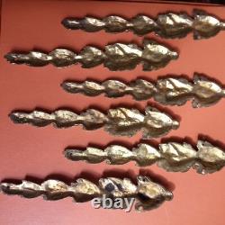 Lot De 6 Grands Bronzes D'ameublement Style Louis XVI
