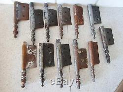 Lot de 12 anciennes fiches à larder-en fer forgé-antique iron door hinges-18è