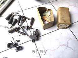 Lot de poignées + une serrure. Fond de quincaillerie d'époque. NOS. Gollot