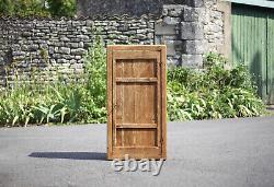 Meuble bois vintage, armoire murale, meuble 1 porte à clef, meuble brutaliste