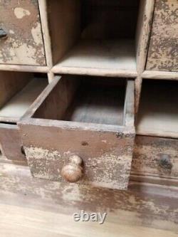Meuble de métier en bois à tiroirs vintage Quincallerie Apothicaire 206 Cm