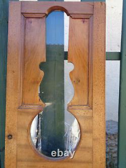 PORTE ANCIENNE DÉCO EN BOIS noyer vitre pendule niche placard