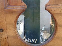 PORTE ANCIENNE DÉCO EN BOIS noyer vitre pendule niche placard