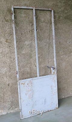 PORTE d'ATELIER, ancienne porte d'atelier en métal, verrière, indus, loft, N°2