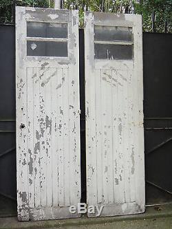 Paire d'anciennes portes pour atelier, autre. CHENE