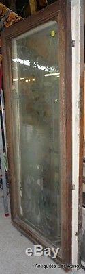 Paire de porte de bistrot / entre deux pièces Verre dépolis décor vase médicis