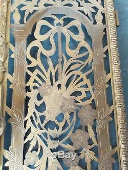 Paire de porte en Bronze Doré D'ameublement ancien baroque