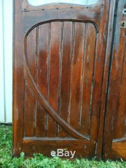 Paire de portes Art Nouveau chêne