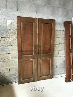 Paire de portes anciennes bois exotique portes de passage vintage design