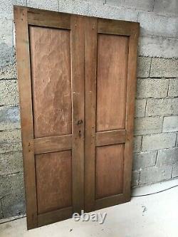 Paire de portes anciennes bois exotique portes de passage vintage design
