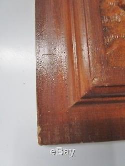 Paire de portes anciennes de meuble en bois sculpté-déco chasse -carved wood-