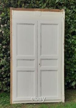 Paire de portes de placard XIX° et cadre, boiserie cupboard doors frame woodwork