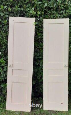 Paire de portes de placard h200xl60cm chacune ancienne Pair of Closet Doors Each