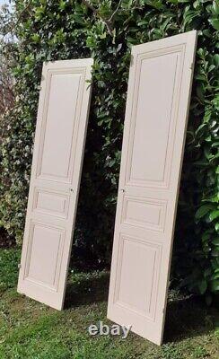 Paire de portes de placard h200xl60cm chacune ancienne Pair of Closet Doors Each