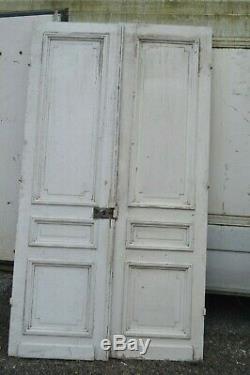 Paire de portes en pitchpin / 144 cms de façade x 2m58 de haut