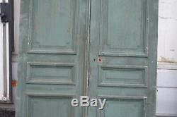 Paire de portes en pitchpin / 144 cms de façade x 2m58 de haut