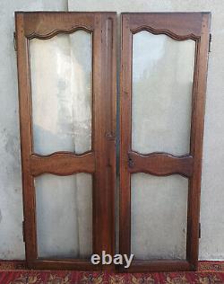 Paire de portes vitrées de bibliothèque style Louis XV