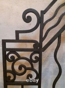 Paire grilles intérieures portail fer forgé Art Déco ancien Interior Gates iron