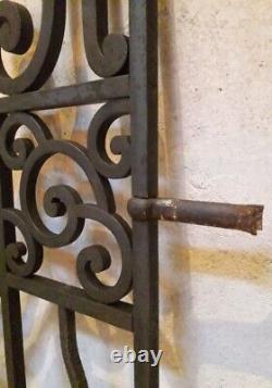 Paire grilles intérieures portail fer forgé Art Déco ancien Interior Gates iron