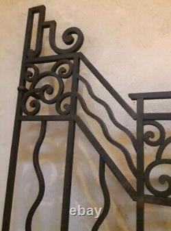 Paire grilles intérieures portail fer forgé Art Déco ancien Interior Gates iron