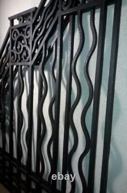 Paire grilles intérieures portail fer forgé Art Déco ancien Interior Gates iron