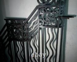 Paire grilles intérieures portail fer forgé Art Déco ancien Interior Gates iron