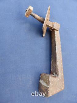 Pendeloque Heurtoir Marteau porte d'entrée clou rosace fer forgé ancien Ht 16,5