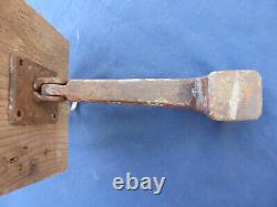 Pendeloque Heurtoir Marteau porte d'entrée clou rosace fer forgé ancien Ht 16,5