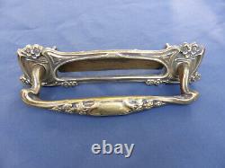 Poignée Façade Boîte aux lettres 25 cm laiton Art Nouveau Porte d'entrée Ancien