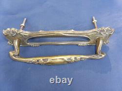 Poignée Façade Boîte aux lettres 25 cm laiton Art Nouveau Porte d'entrée Ancien