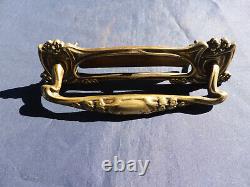 Poignée Façade Boîte aux lettres 25 cm laiton Art Nouveau Porte d'entrée Ancien
